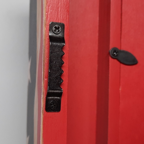 Wood Patriotic Frame Heart Ornament Kitchen Dish Towel Set American USA Military - Picture 8 of 13